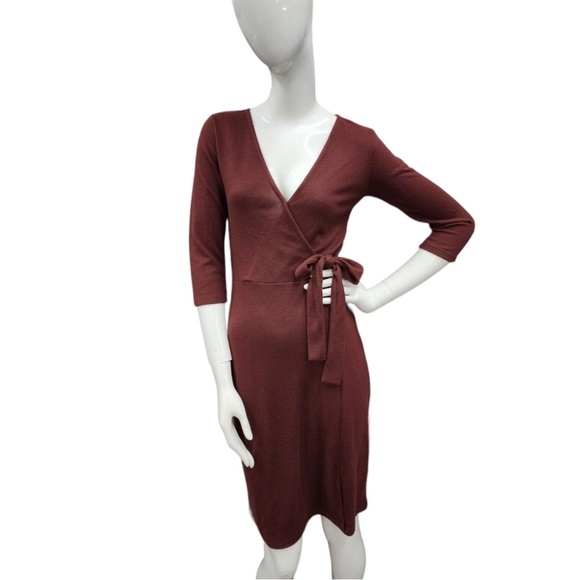 Sanctuary brown Wrap Sweater Dress NWOT - Picture 1 of 7